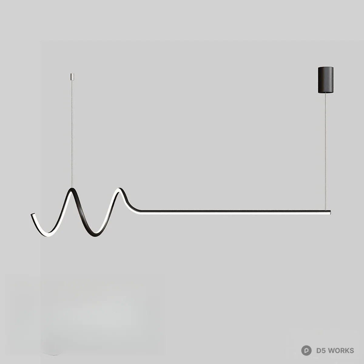Waveform Linear Pendant Light 3d model - Image 1