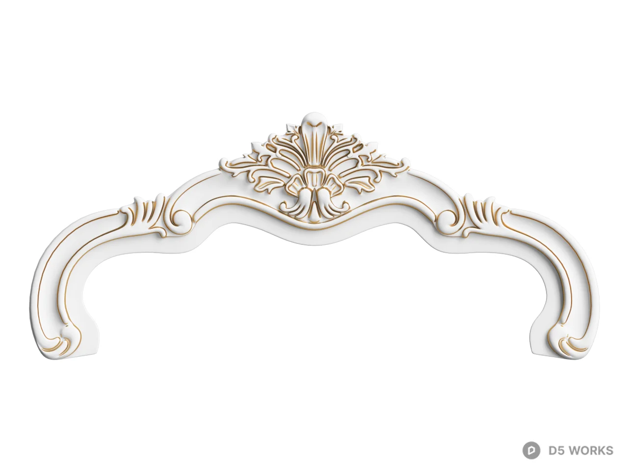 Ornate Carved Arch Decoration 3d model thumbnail 2