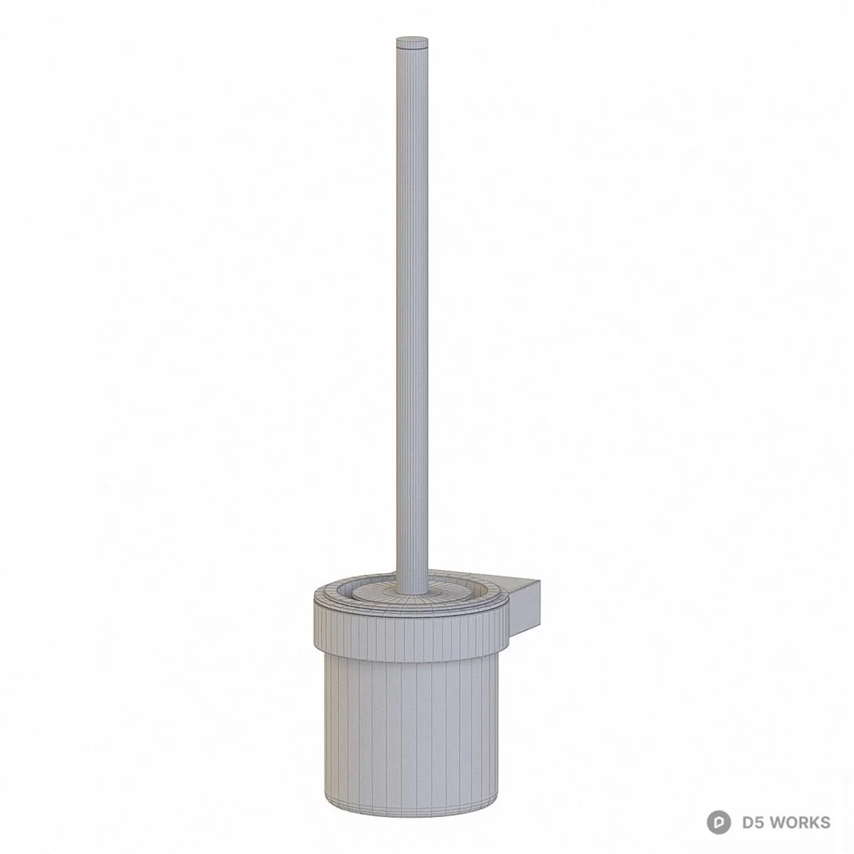 Minimalist Black Toilet Brush 3d model thumbnail 3