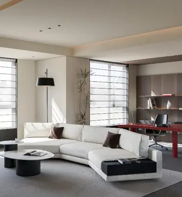 Modern Minimalist Living Dining Space 3d model