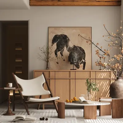 Mid-Century Modern Furniture Set 3d model