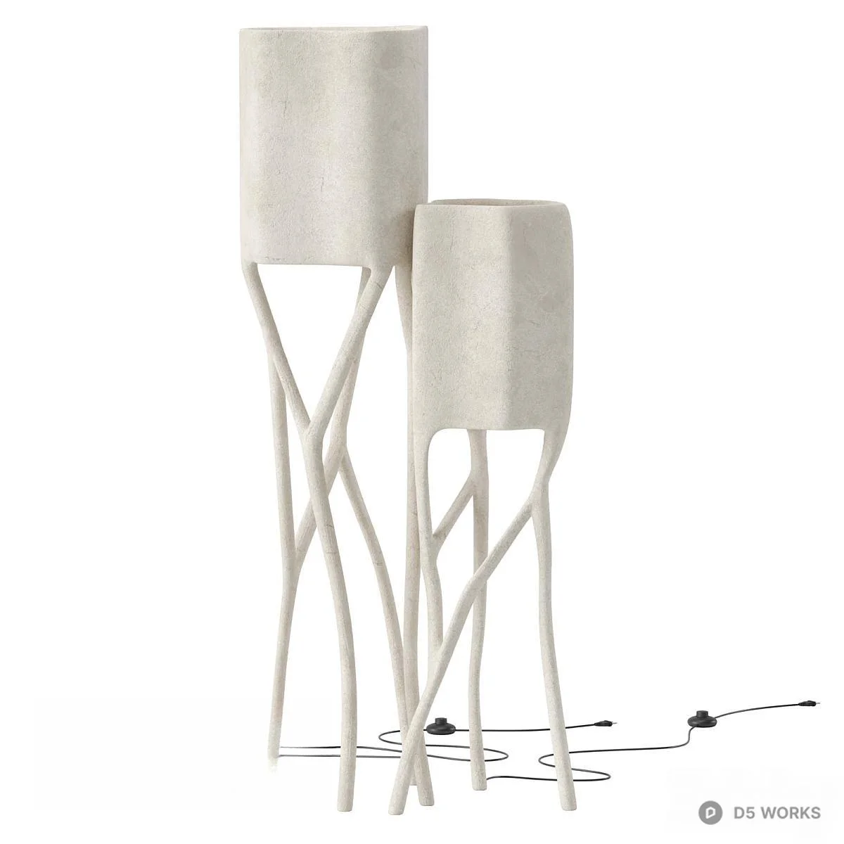 Organic Sculptural Floor Lamp 3d model thumbnail 2