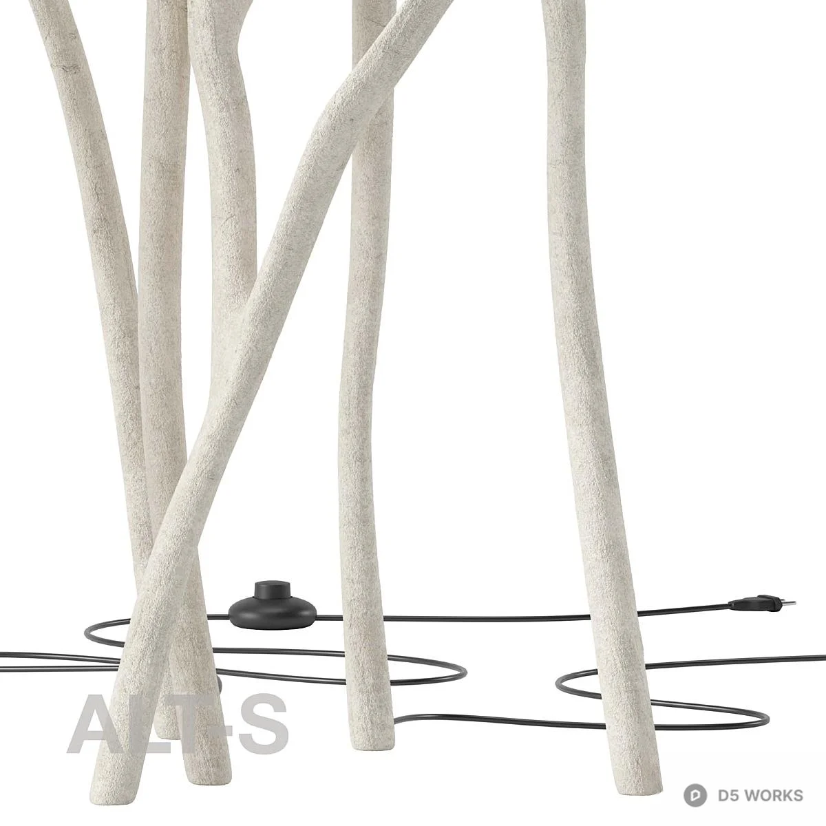 Organic Sculptural Floor Lamp 3d model thumbnail 5