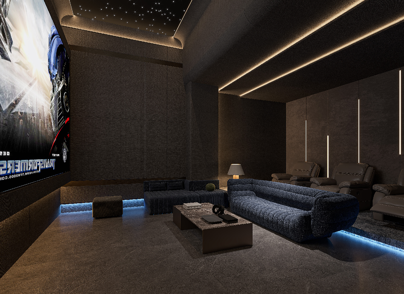 Modern Home Theater Room 