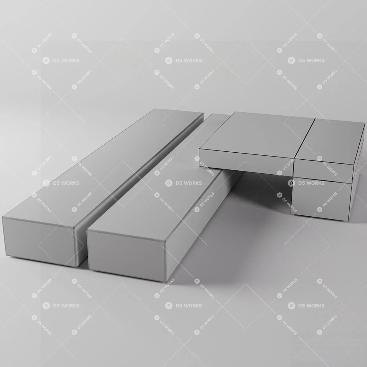 Wabi-Sabi Outdoor Stool 3d model thumbnail 3