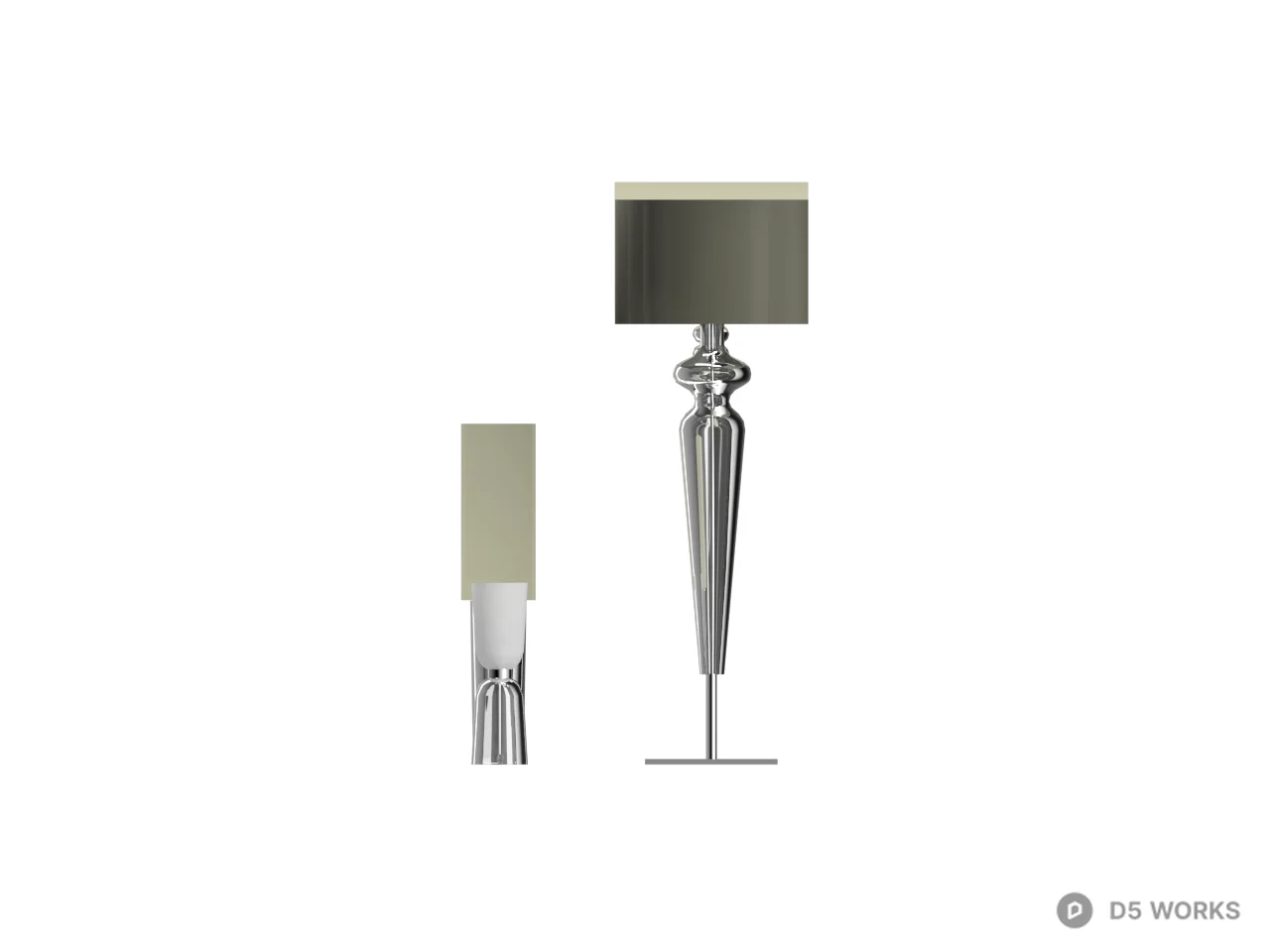 Minimalist Lamp Combination 3d model thumbnail 2