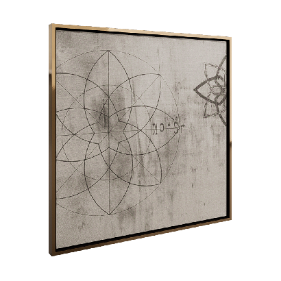 Paintings Yellow Metal Frame Hanging Picture 03 