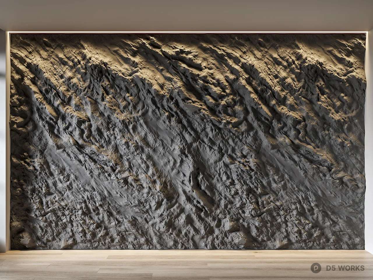 Textured Stone Wall Panel 3d model - Image 1