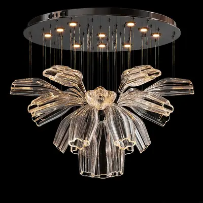 Crystal Petal Chandelier 3d model