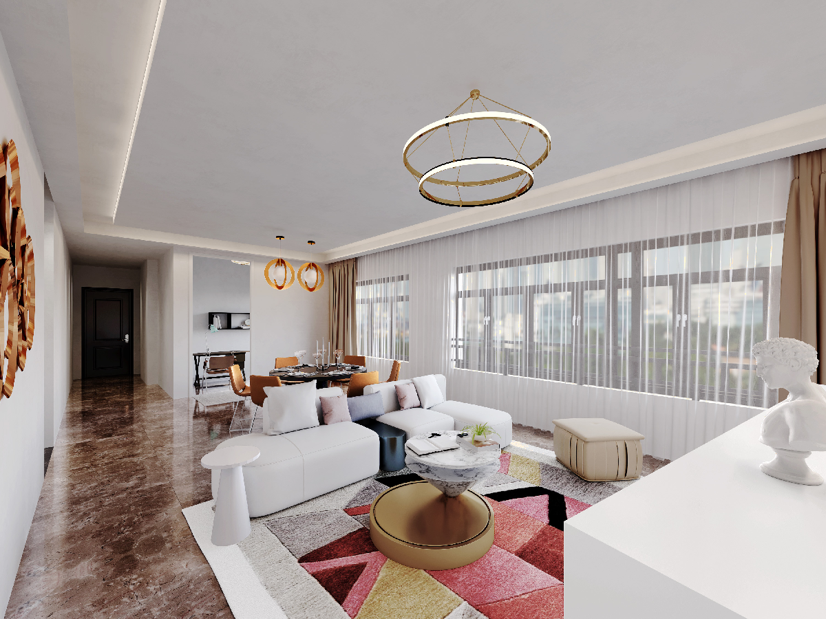 Modern Living & Dining Room