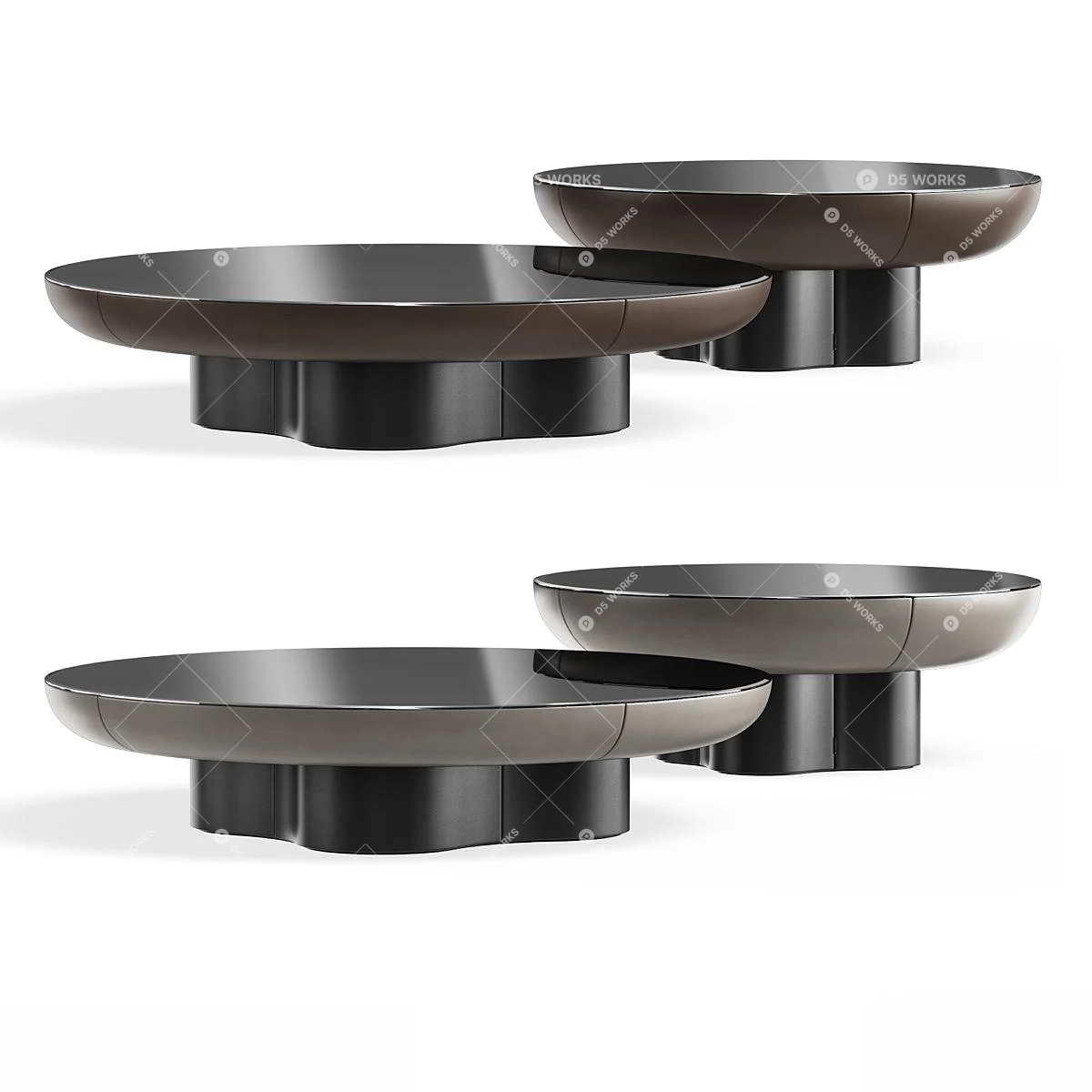 Modern Side Table Set 3d model thumbnail 6