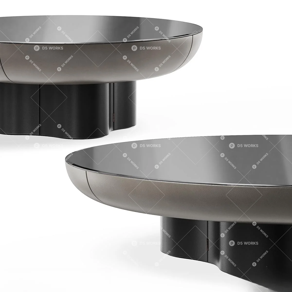 Modern Side Table Set 3d model thumbnail 2