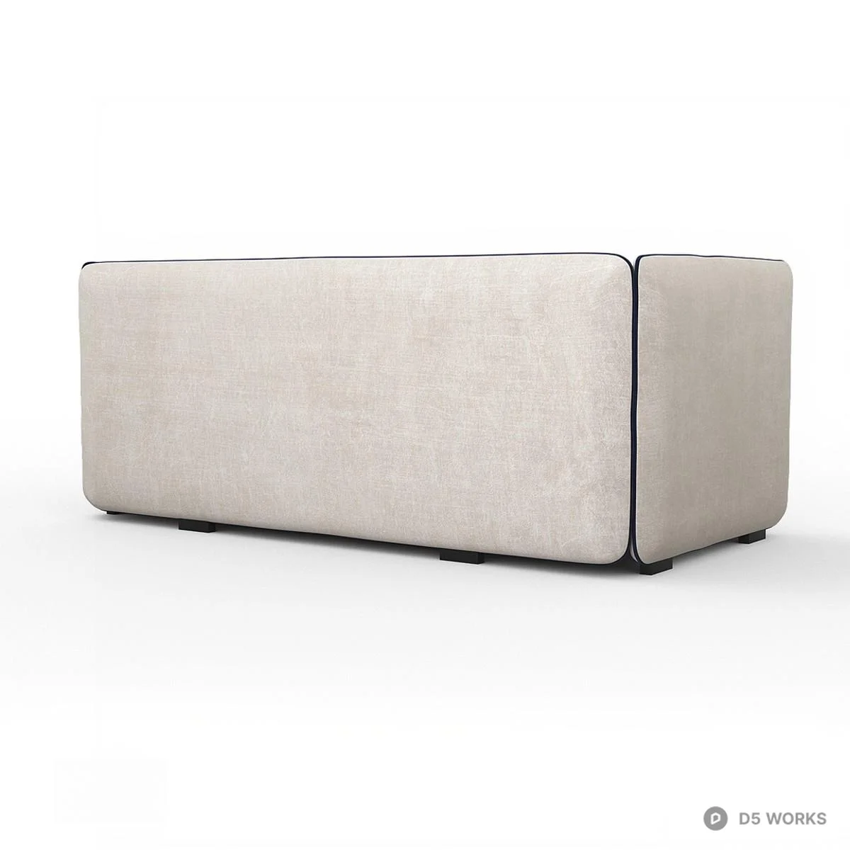 Minimalist Kids Sofa Bed 3d model thumbnail 3