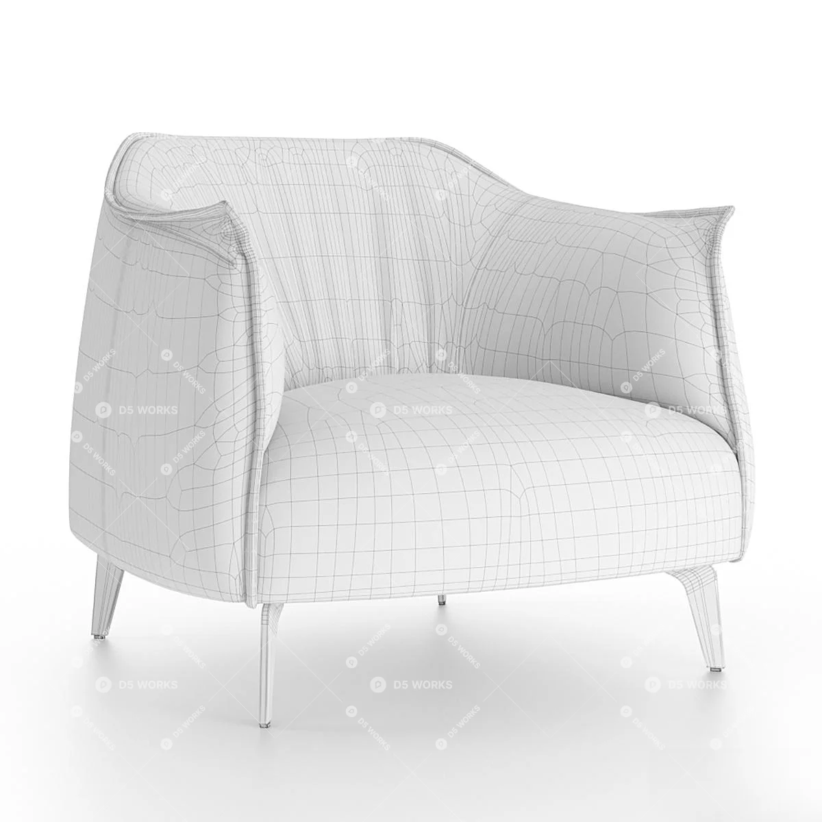 Armchair 3d model thumbnail 4