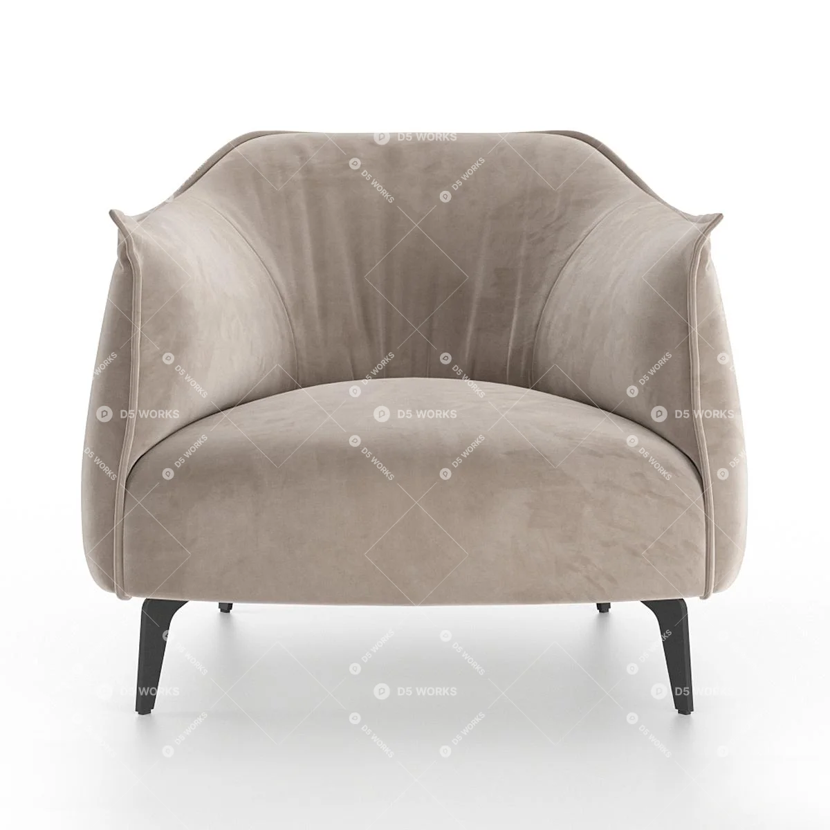 Armchair 3d model thumbnail 2