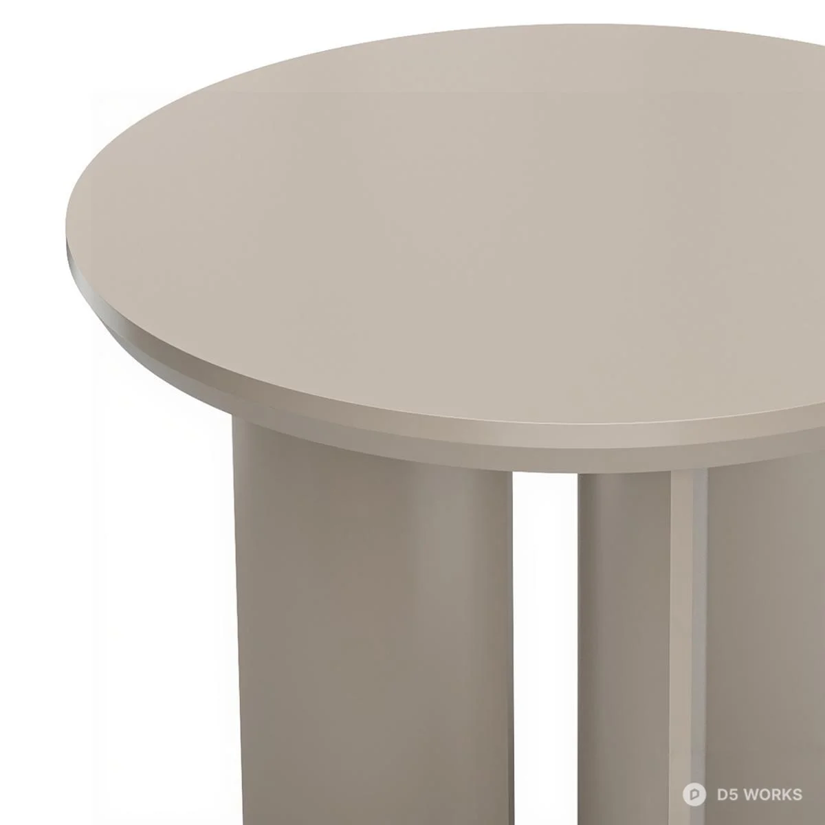 Minimalist Round Pedestal Coffee Table 3d model thumbnail 2