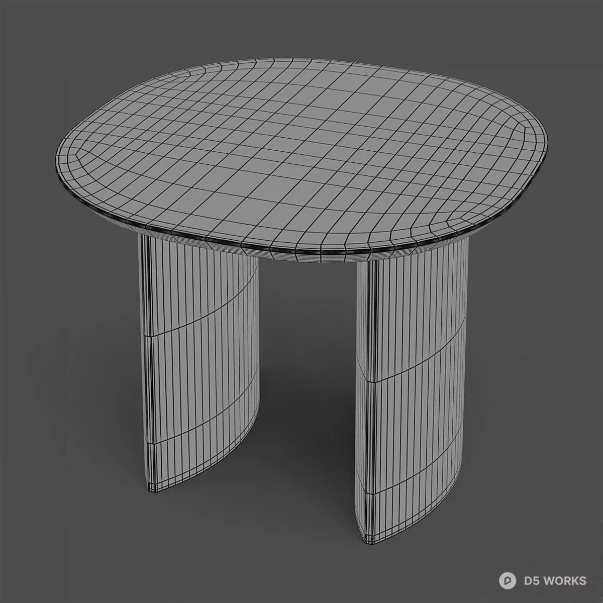 Minimalist Round Pedestal Coffee Table 3d model thumbnail 3