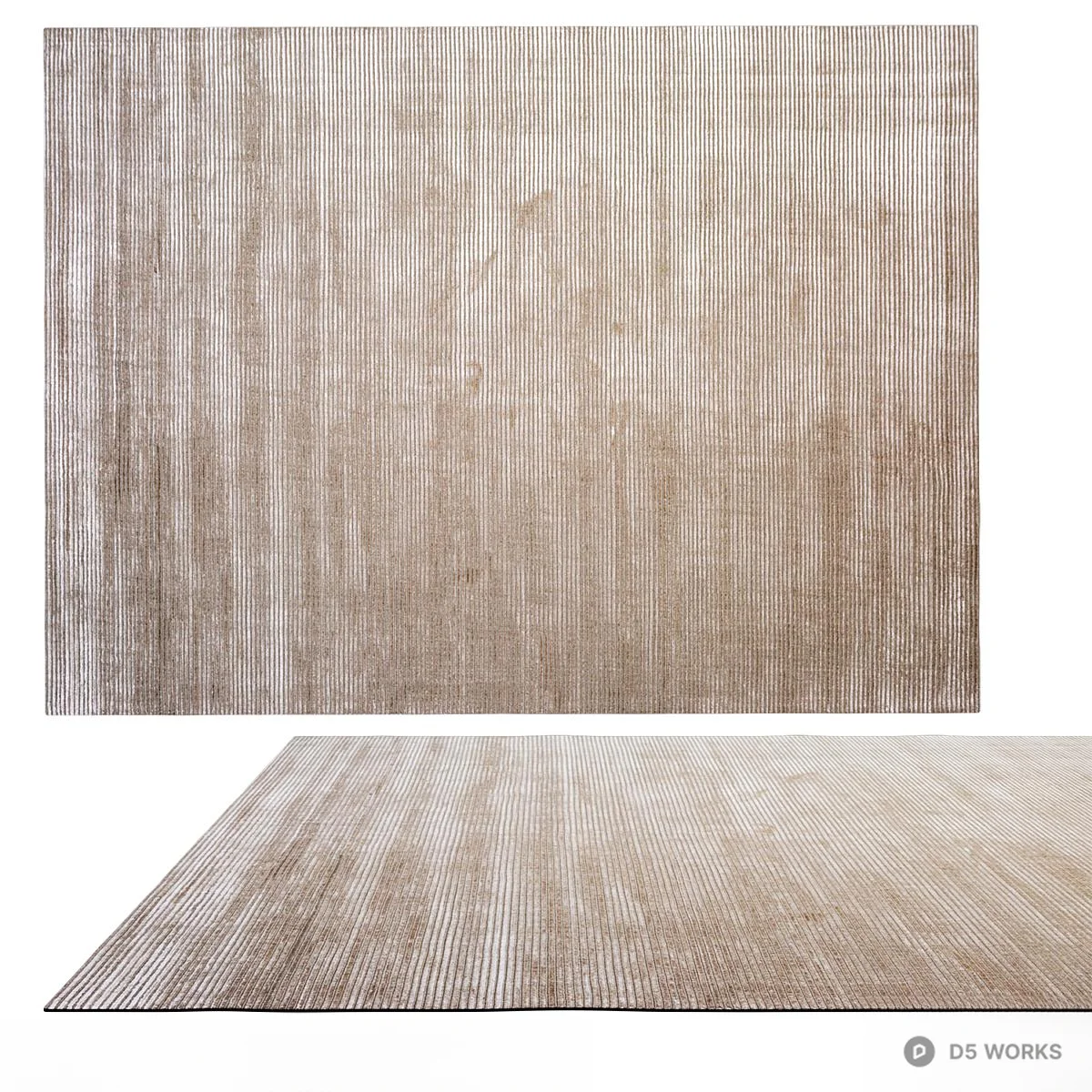 Wabi Sabi Textured Area Rug 3d model - Image 1