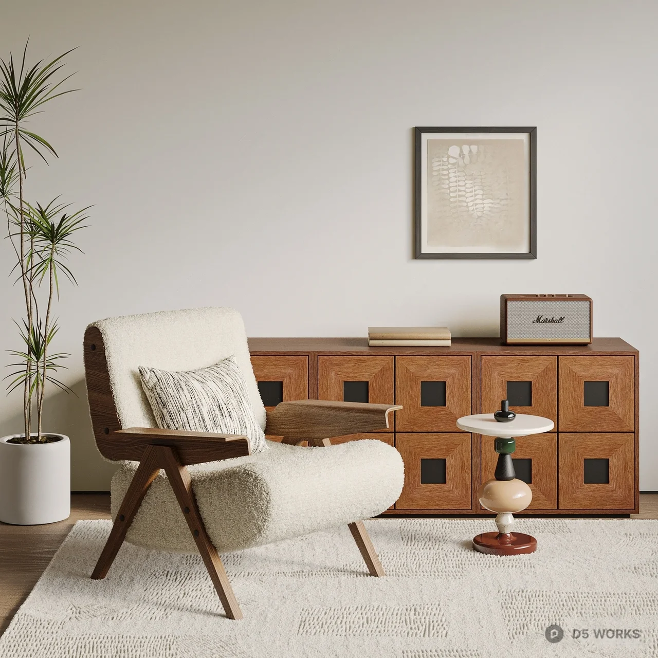 Mid Century Modern Armchair 3d model - Image 1