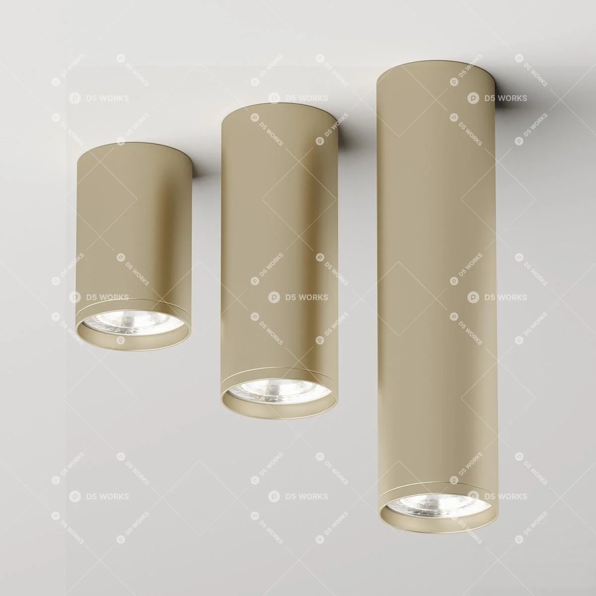 Downlight & Spotlight 3d model thumbnail 2