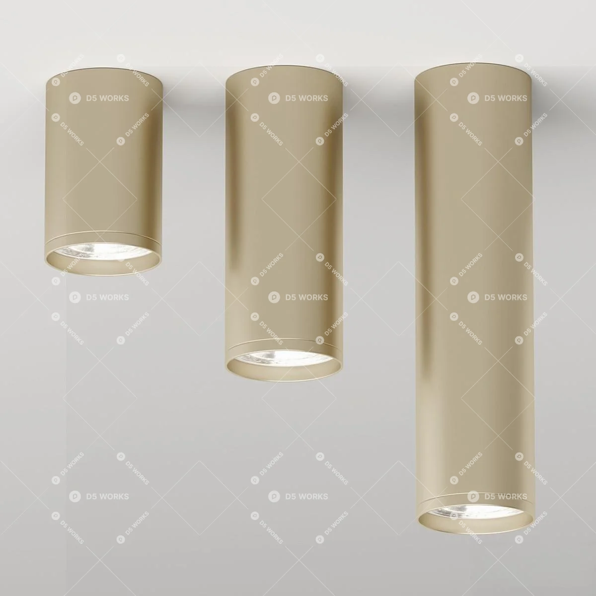 Downlight & Spotlight 3d model thumbnail 3
