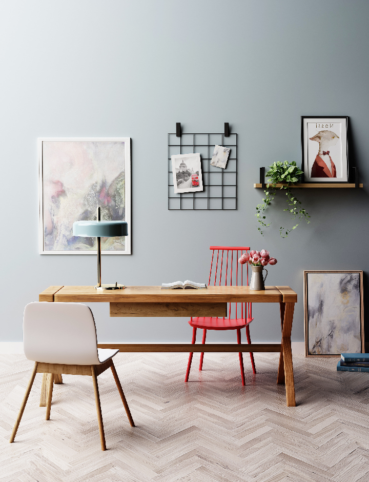 Scandinavian Desk & Chair Set