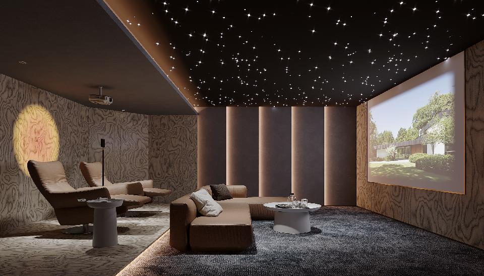 Modern Home Theater Room 