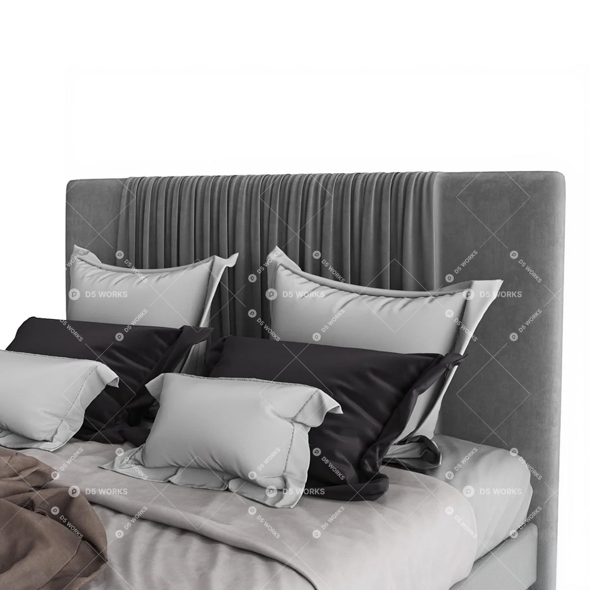 Double Bed 3d model thumbnail 3