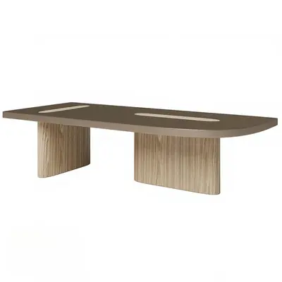 Minimalist Wood Grain Conference Table 3d model