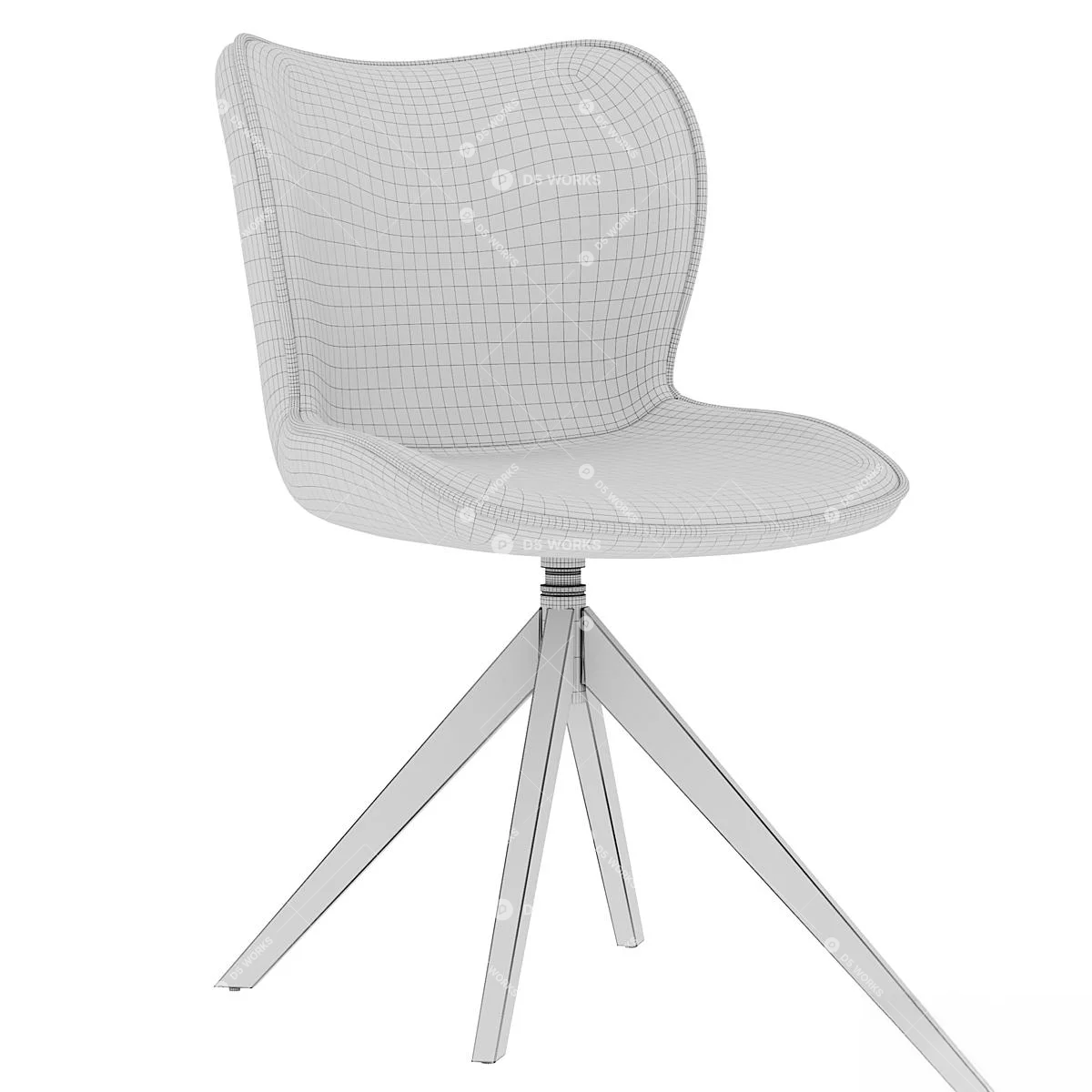 Study Chair 3d model thumbnail 2