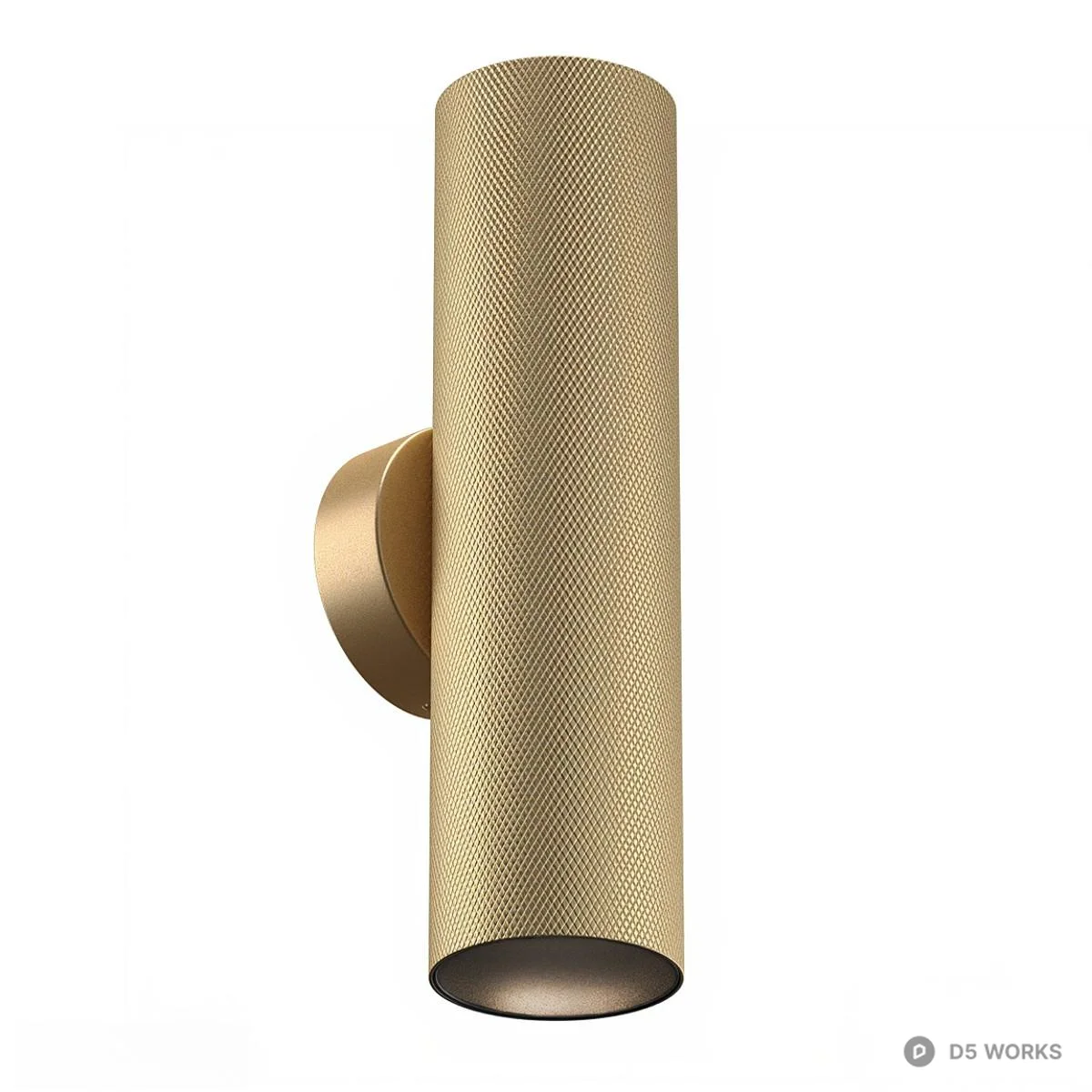 Textured Cylinder Wall Lamp 3d model thumbnail 6