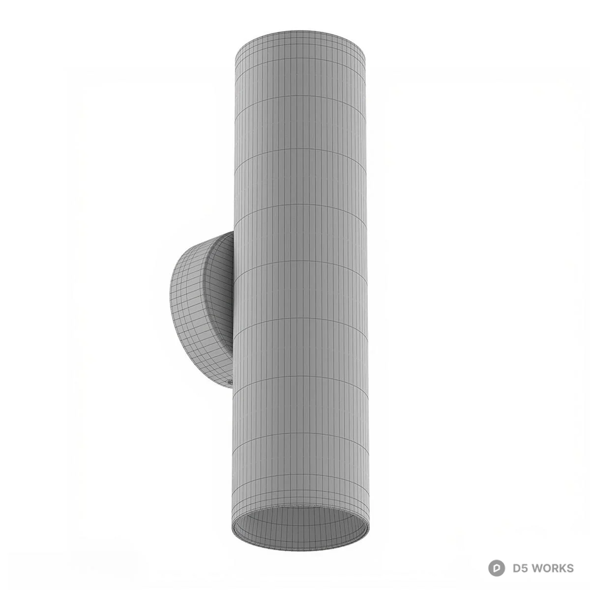 Textured Cylinder Wall Lamp 3d model thumbnail 7