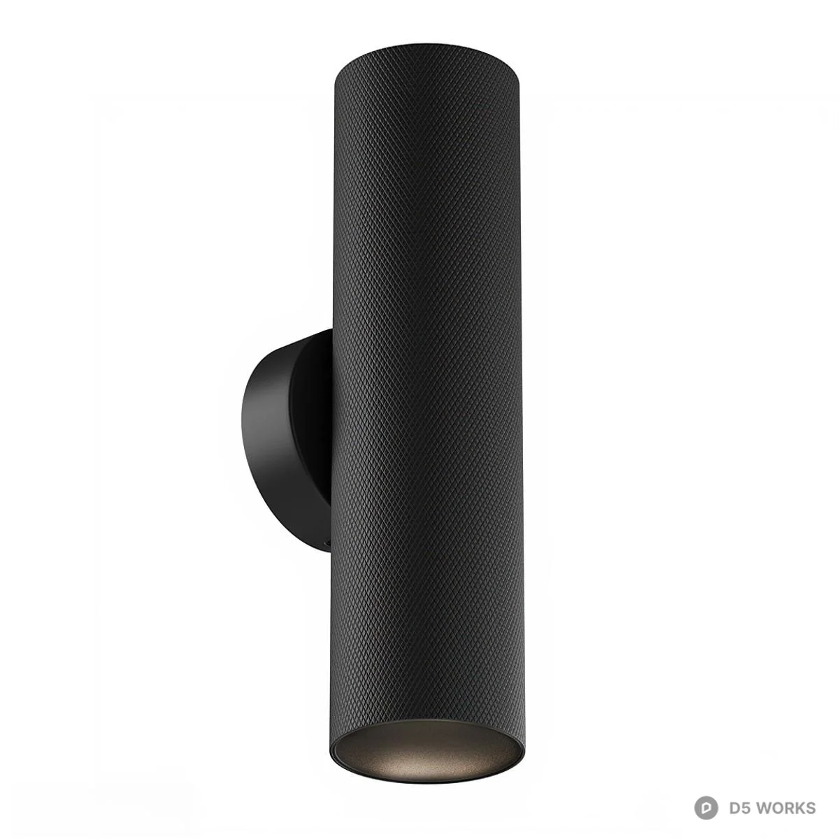 Textured Cylinder Wall Lamp 3d model thumbnail 5