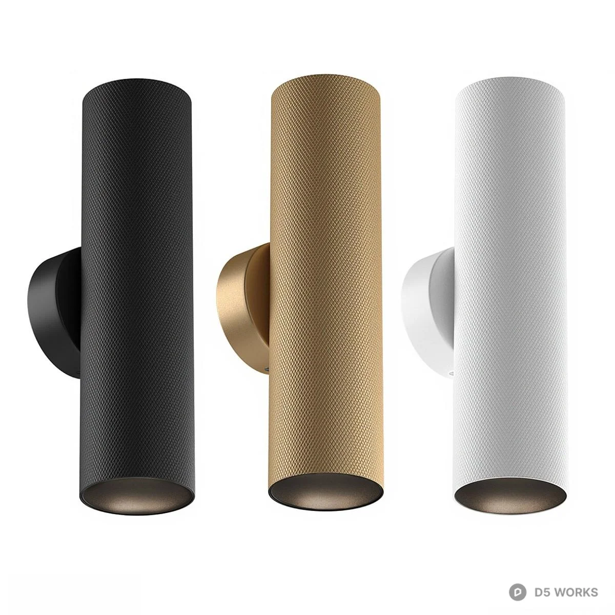 Textured Cylinder Wall Lamp 3d model - Image 1