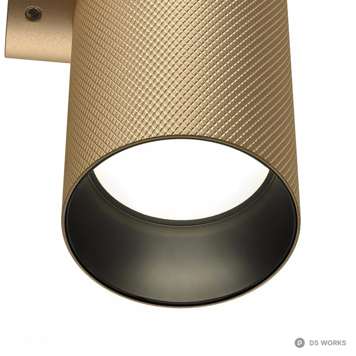 Textured Cylinder Wall Lamp 3d model thumbnail 3