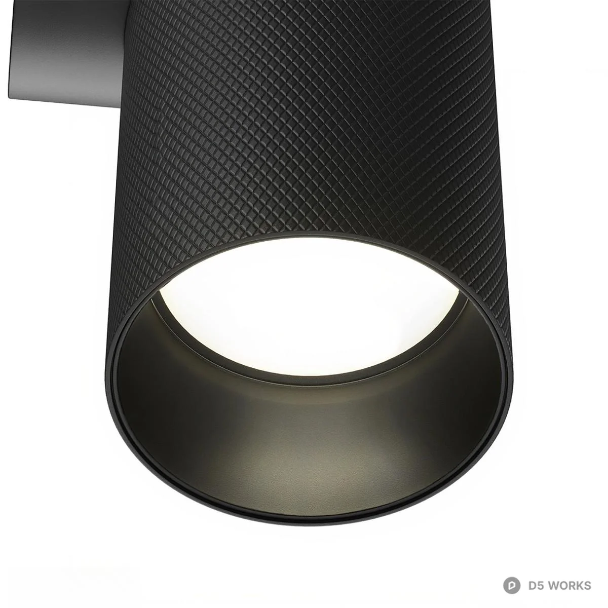 Textured Cylinder Wall Lamp 3d model thumbnail 2