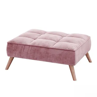 Velvet Tufted Sofa Stool 3d model