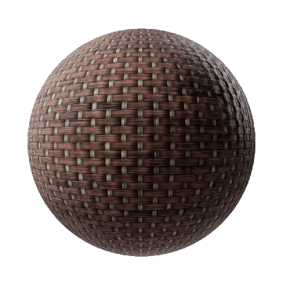 Wickerwork Brown bamboo weave