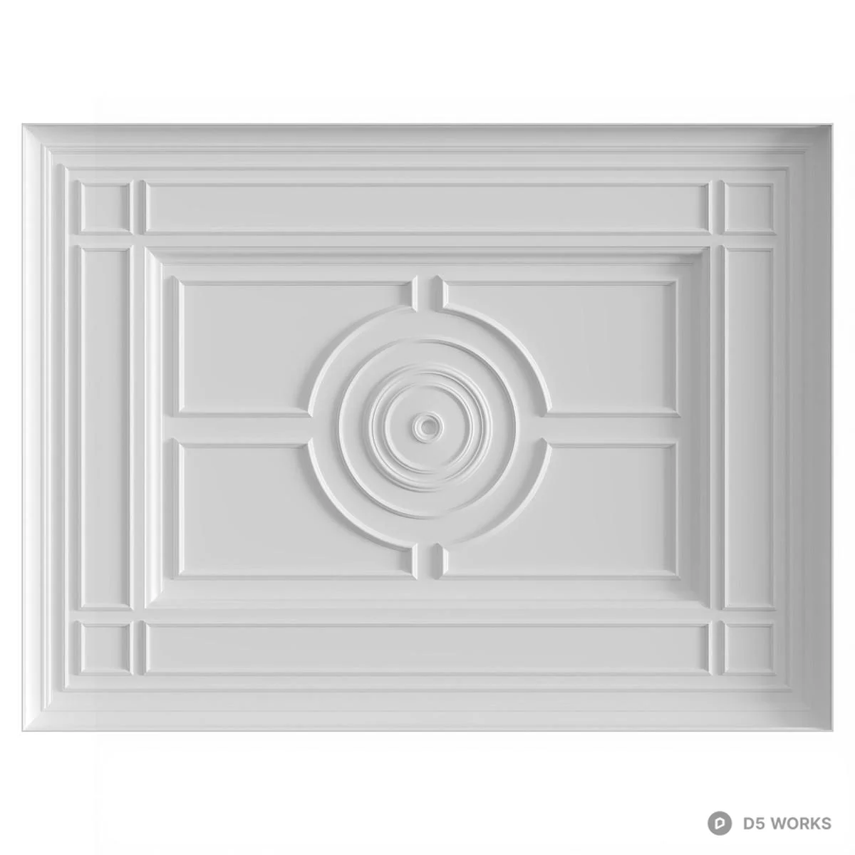 Ornate Ceiling Panel 3d model - Image 1