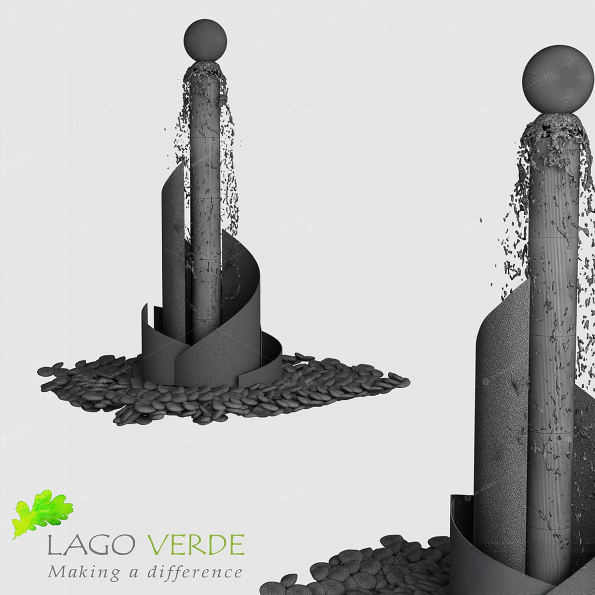 Landscape Ornaments 3D Models 3