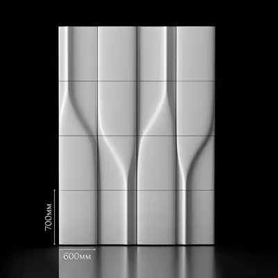 Wavy Panel Wall Cladding 3d model