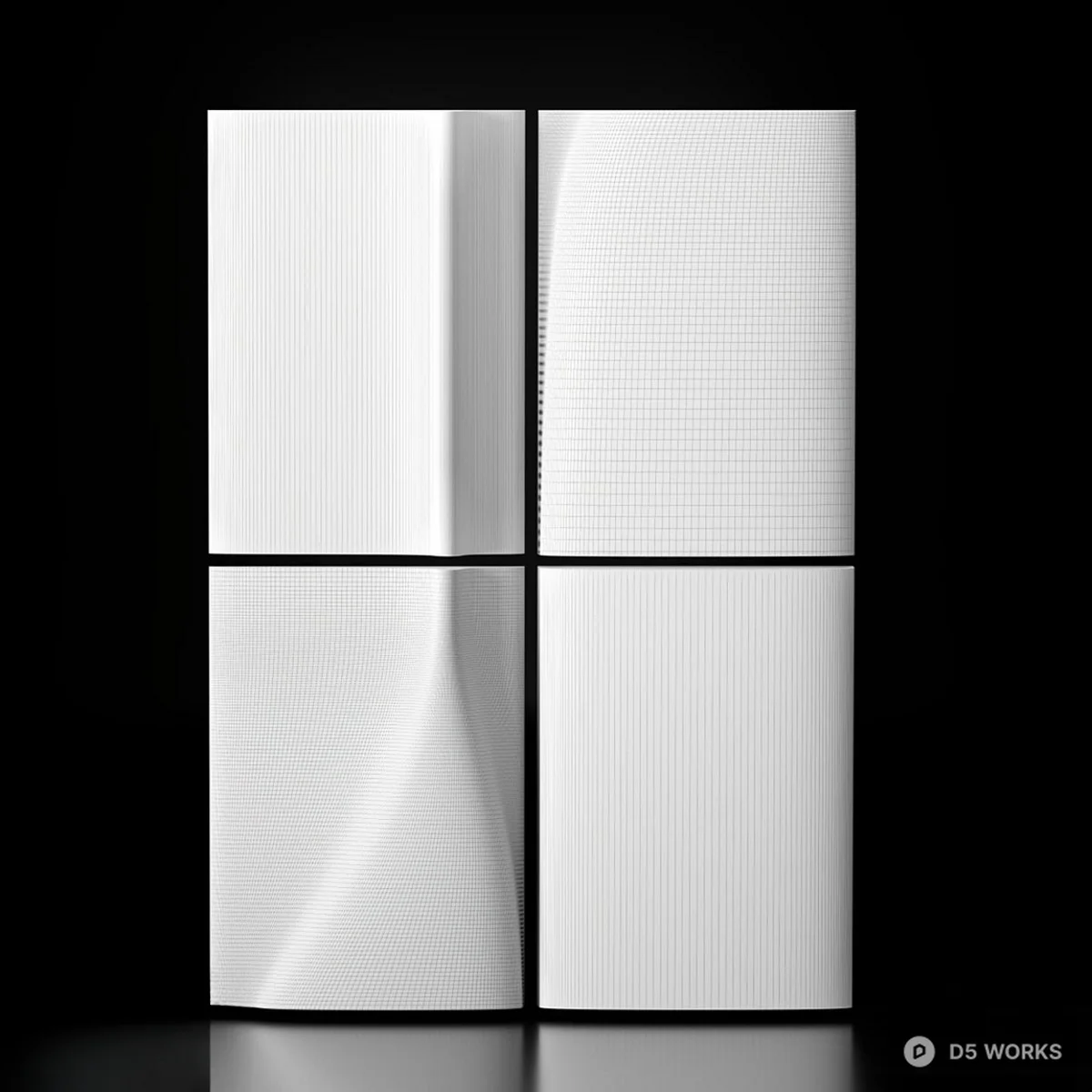 Wavy Panel Wall Cladding 3d model thumbnail 4