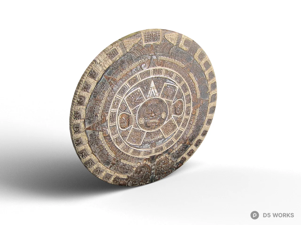 Aztec Calendar Stone Wall Decor 3d model - Image 1