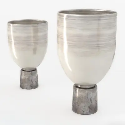 Minimalist Ceramic Vase Set 3d model