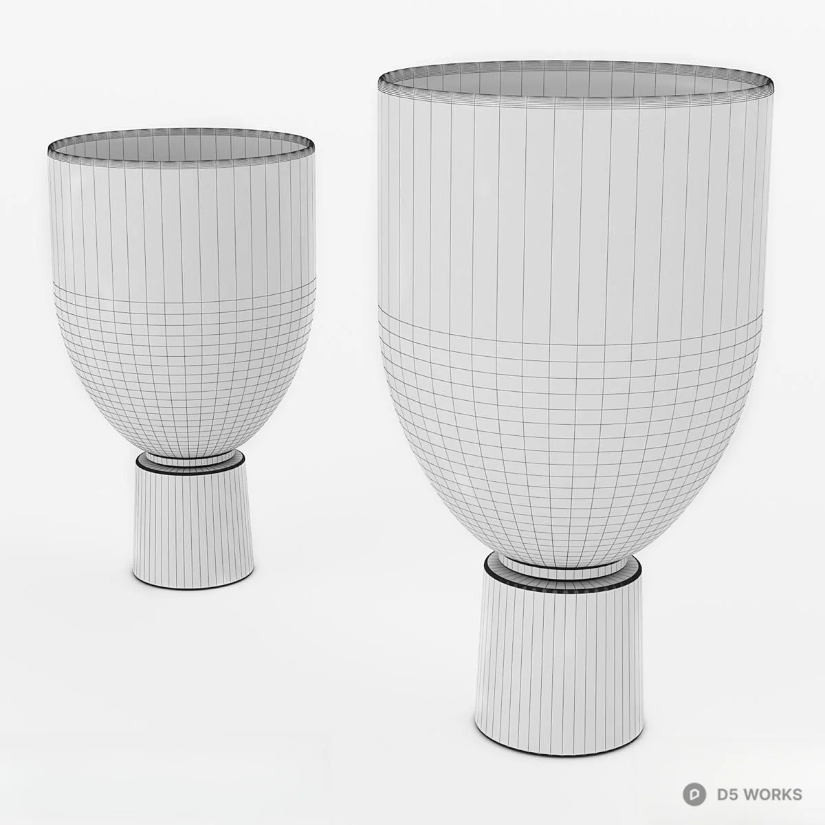 Minimalist Ceramic Vase Set 3d model thumbnail 2