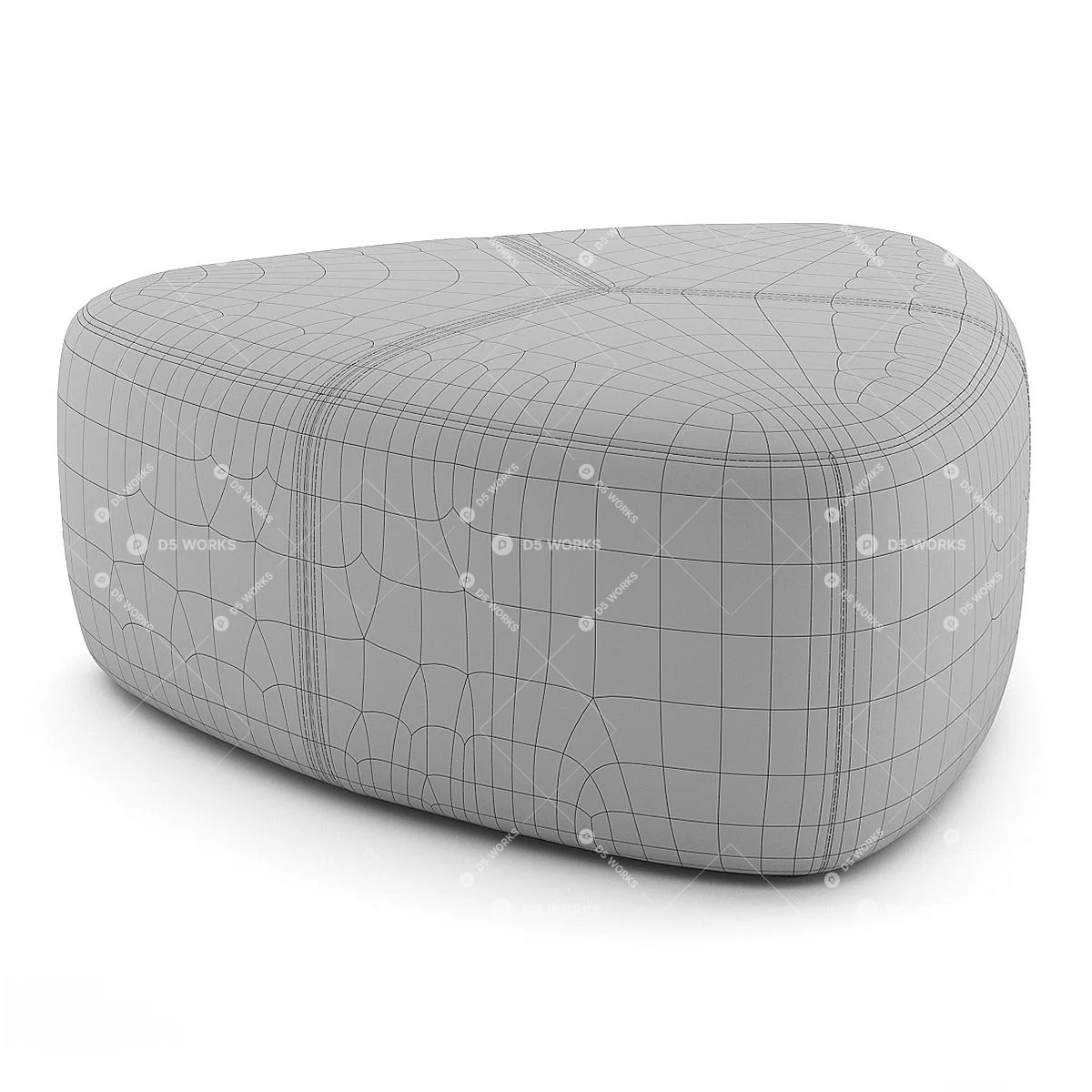 Sofa Stool 3d model thumbnail 5