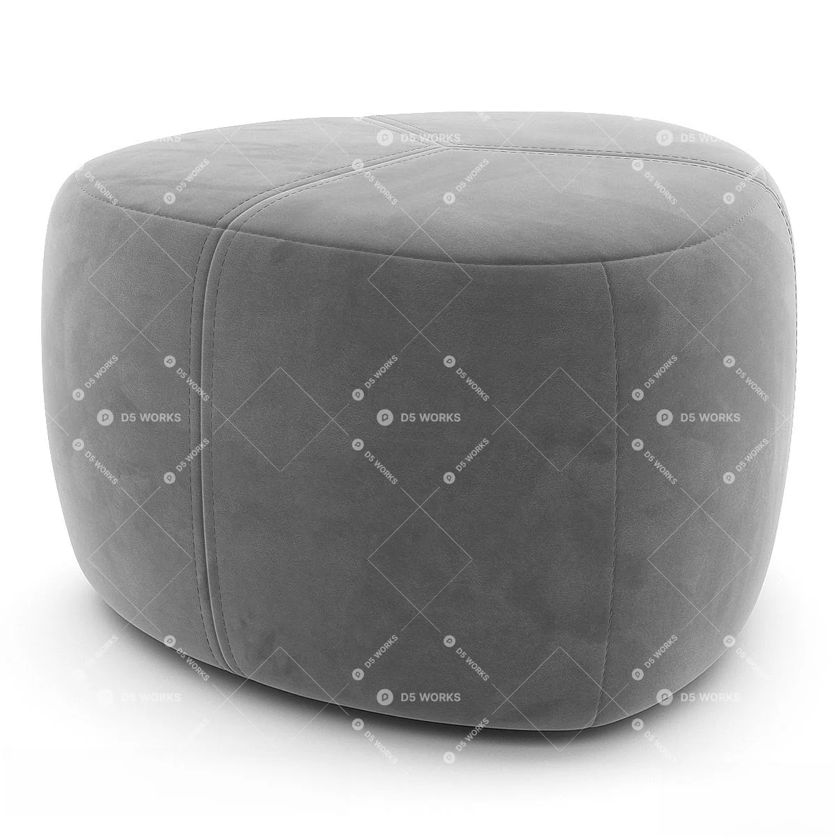 Sofa Stool 3d model thumbnail 4