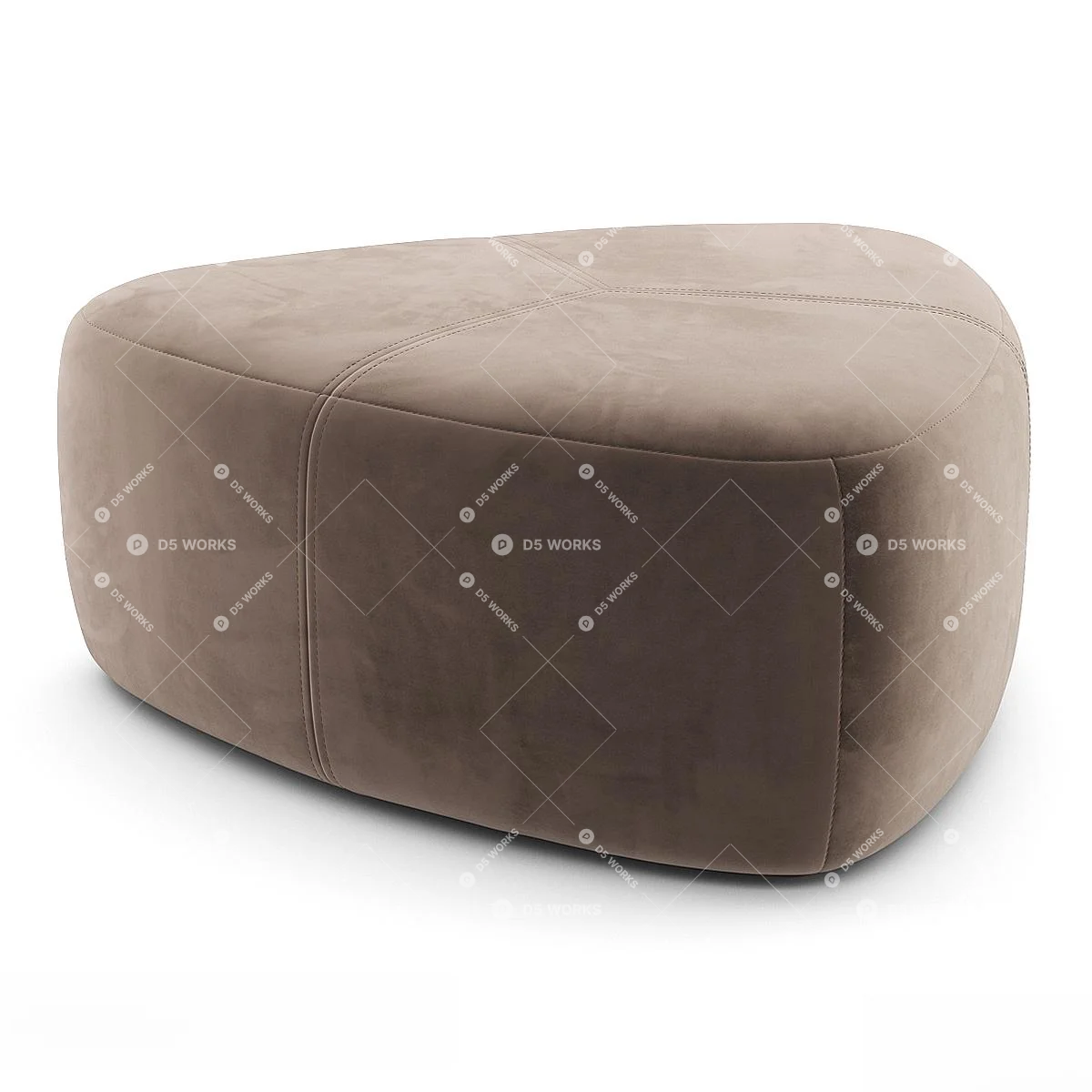 Sofa Stool 3d model thumbnail 2