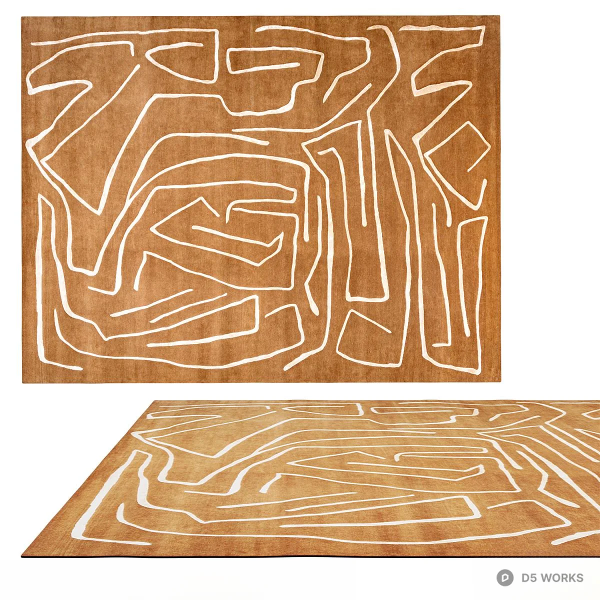 Abstract Line Pattern Carpet 3d model - Image 1