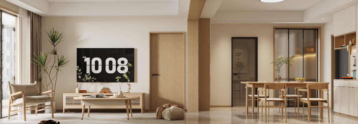 Organic Modern Living & Dining Room